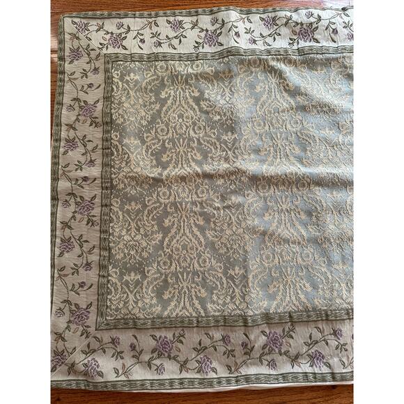 CROSCILL CAITLYN DAMASK pillow sham euro green amethyst 25x26” - Picture 4 of 10